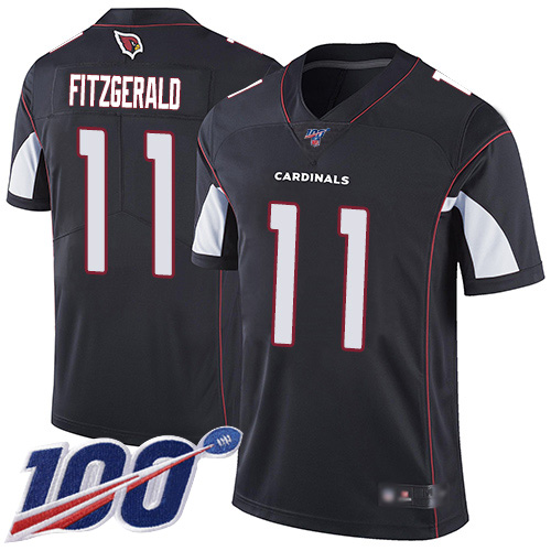Nike Cardinals #11 Larry Fitzgerald Black Alternate Men's Stitched NFL 100th Season Vapor Limited Jersey Nike Cardinals #11 Larry Fitzgerald Black Alternate Men's Stitched NFL 100th Season Vapor Limited Jersey