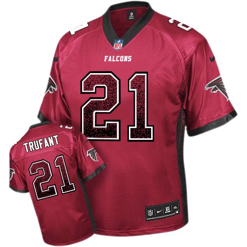 Nike Falcons #21 Desmond Trufant Red Team Color Men's Stitched NFL Elite Drift Fashion Jersey Nike Falcons #21 Desmond Trufant Red Team Color Men's Stitched NFL Elite Drift Fashion Jersey