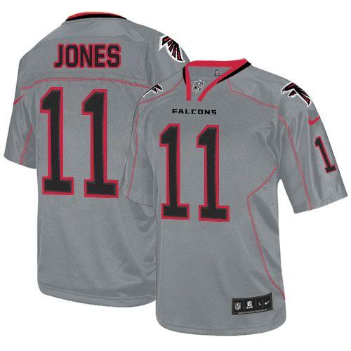 Nike Falcons #11 Julio Jones Lights Out Grey Men's Stitched NFL Elite Jersey Nike Falcons #11 Julio Jones Lights Out Grey Men's Stitched NFL Elite Jersey