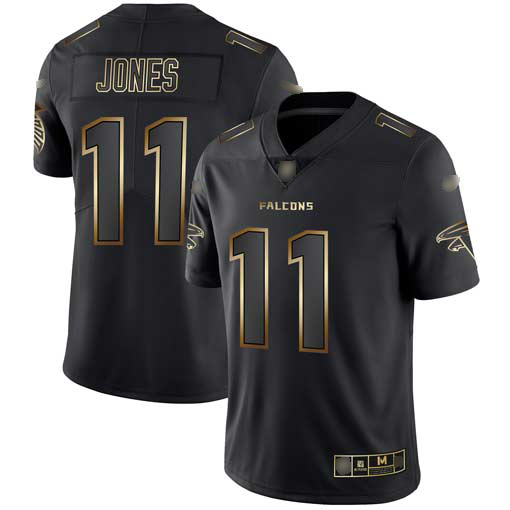 Nike Falcons #11 Julio Jones Black/Gold Men's Stitched NFL Vapor Untouchable Limited Jersey Nike Falcons #11 Julio Jones Black/Gold Men's Stitched NFL Vapor Untouchable Limited Jersey