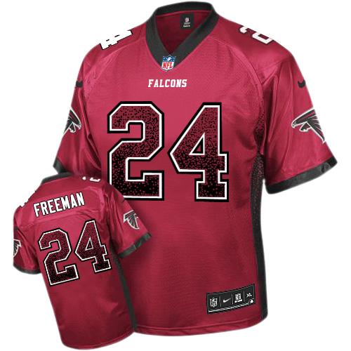 Nike Falcons #24 Devonta Freeman Red Team Color Men's Stitched NFL Elite Drift Fashion Jersey Nike Falcons #24 Devonta Freeman Red Team Color Men's Stitched NFL Elite Drift Fashion Jersey