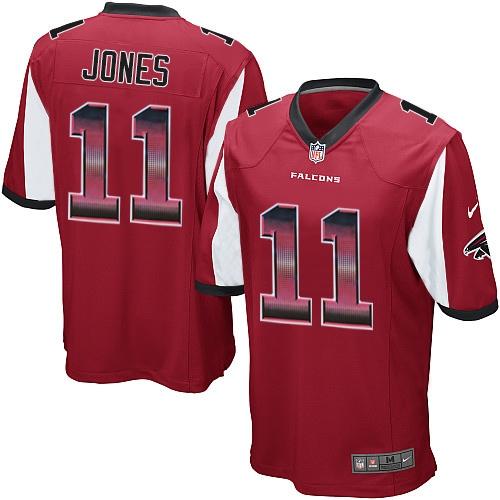 Nike Falcons #11 Julio Jones Red Team Color Men's Stitched NFL Limited Strobe Jersey Nike Falcons #11 Julio Jones Red Team Color Men's Stitched NFL Limited Strobe Jersey