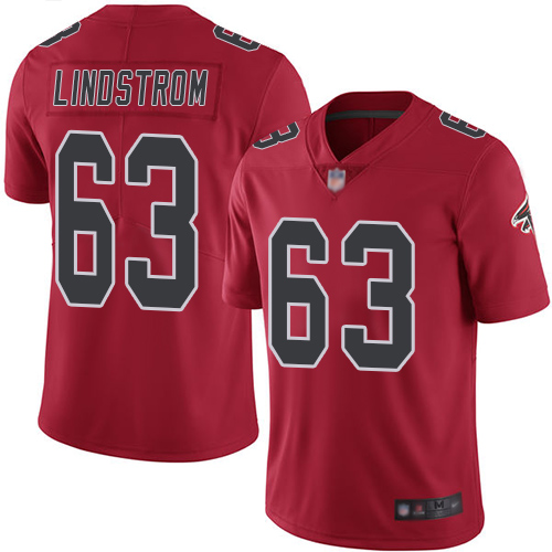Nike Falcons #63 Chris Lindstrom Red Men's Stitched NFL Limited Rush Jersey Nike Falcons #63 Chris Lindstrom Red Men's Stitched NFL Limited Rush Jersey