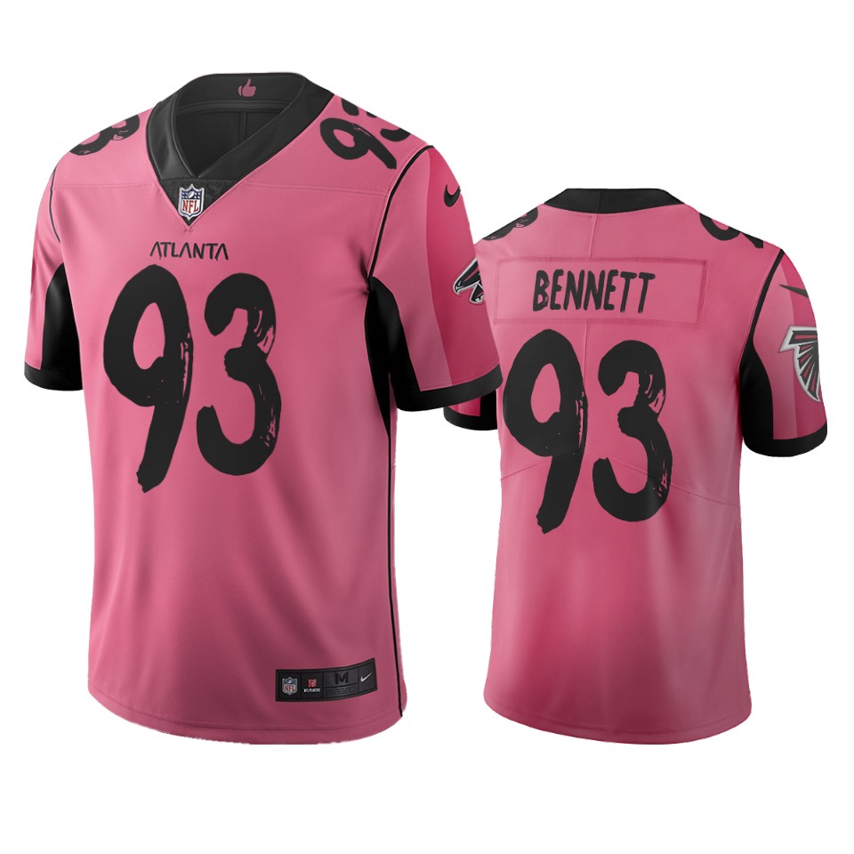 Atlanta Falcons #93 Michael Bennett Pink Vapor Limited City Edition NFL Jersey Atlanta Falcons #93 Michael Bennett Pink Vapor Limited City Edition NFL Jersey