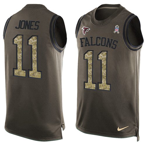 Nike Falcons #11 Julio Jones Green Men's Stitched NFL Limited Salute To Service Tank Top Jersey Nike Falcons #11 Julio Jones Green Men's Stitched NFL Limited Salute To Service Tank Top Jersey