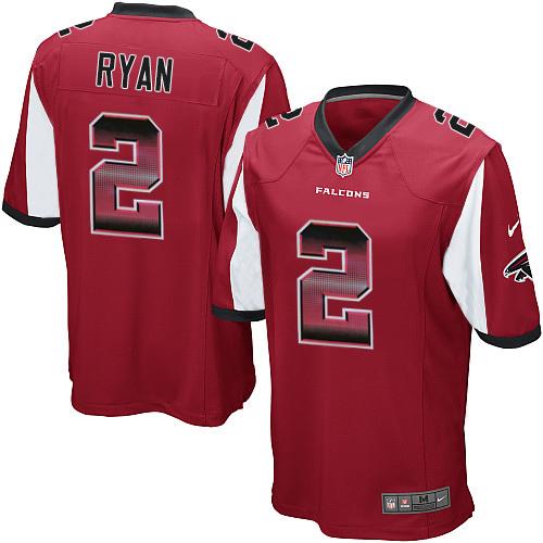 Nike Falcons #2 Matt Ryan Red Team Color Men's Stitched NFL Limited Strobe Jersey Nike Falcons #2 Matt Ryan Red Team Color Men's Stitched NFL Limited Strobe Jersey