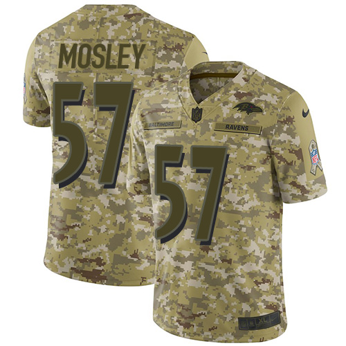 Nike Ravens #57 C.J. Mosley Camo Men's Stitched NFL Limited 2018 Salute To Service Jersey Nike Ravens #57 C.J. Mosley Camo Men's Stitched NFL Limited 2018 Salute To Service Jersey