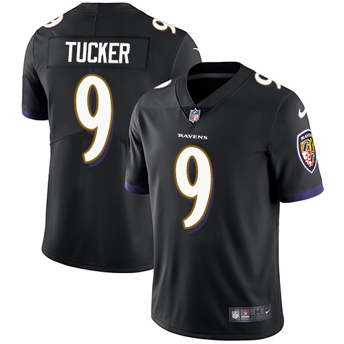 Nike Ravens #9 Justin Tucker Black Alternate Men's Stitched NFL Vapor Untouchable Limited Jersey Nike Ravens #9 Justin Tucker Black Alternate Men's Stitched NFL Vapor Untouchable Limited Jersey