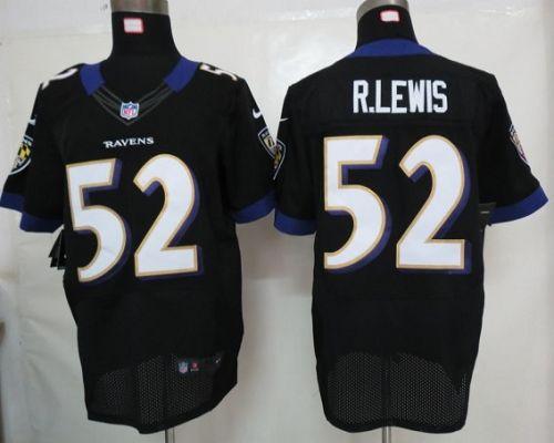 Nike Ravens #52 Ray Lewis Black Alternate Men's Stitched NFL Elite Jersey Nike Ravens #52 Ray Lewis Black Alternate Men's Stitched NFL Elite Jersey