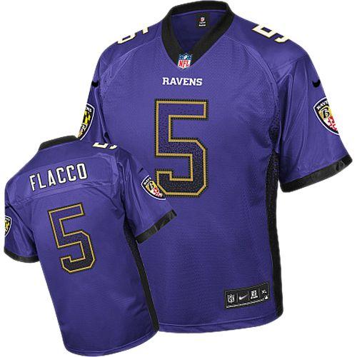 Nike Ravens #5 Joe Flacco Purple Team Color Men's Stitched NFL Elite Drift Fashion Jersey Nike Ravens #5 Joe Flacco Purple Team Color Men's Stitched NFL Elite Drift Fashion Jersey