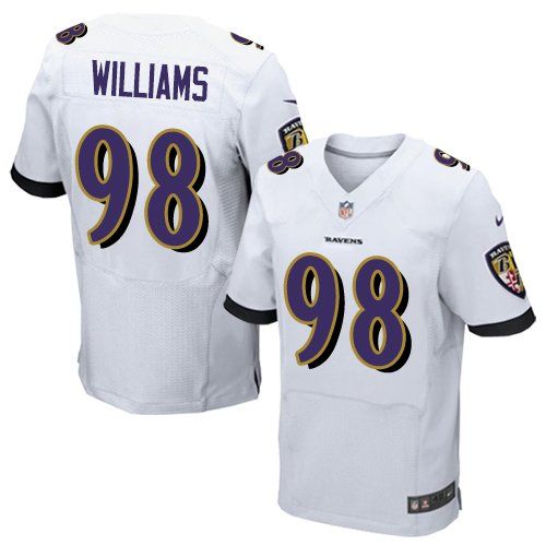 Nike Ravens #98 Brandon Williams White Men's Stitched NFL New Elite Jersey Nike Ravens #98 Brandon Williams White Men's Stitched NFL New Elite Jersey