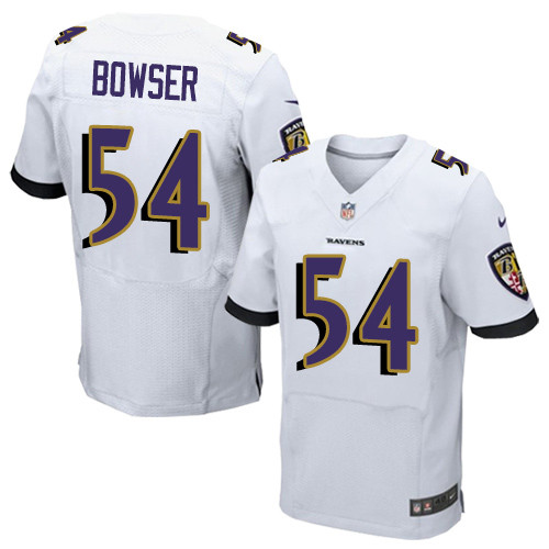 Nike Ravens #54 Tyus Bowser White Men's Stitched NFL New Elite Jersey Nike Ravens #54 Tyus Bowser White Men's Stitched NFL New Elite Jersey