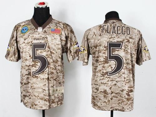 Nike Ravens #5 Joe Flacco Camo Men's Stitched NFL New Elite USMC Jersey Nike Ravens #5 Joe Flacco Camo Men's Stitched NFL New Elite USMC Jersey