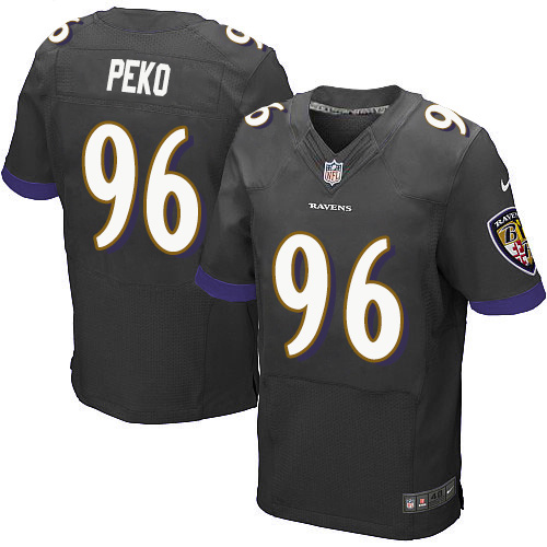 Nike Ravens #96 Domata Peko Sr Black Alternate Men's Stitched NFL New Elite Jersey Nike Ravens #96 Domata Peko Sr Black Alternate Men's Stitched NFL New Elite Jersey