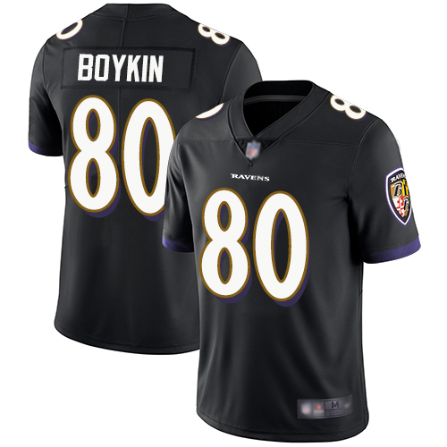 Nike Ravens #80 Miles Boykin Black Alternate Men's Stitched NFL Vapor Untouchable Limited Jersey Nike Ravens #80 Miles Boykin Black Alternate Men's Stitched NFL Vapor Untouchable Limited Jersey