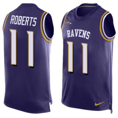 Nike Ravens #11 Seth Roberts Purple Team Color Men's Stitched NFL Limited Tank Top Jersey
