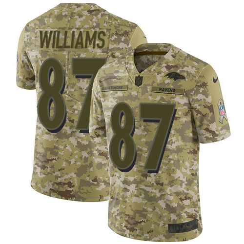 Nike Ravens #87 Maxx Williams Camo Men's Stitched NFL Limited 2018 Salute To Service Jersey Nike Ravens #87 Maxx Williams Camo Men's Stitched NFL Limited 2018 Salute To Service Jersey