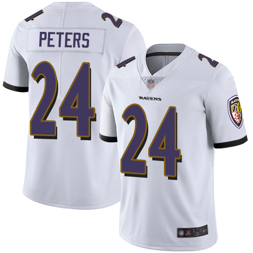 Nike Ravens #24 Marcus Peters White Men's Stitched NFL Vapor Untouchable Limited Jersey Nike Ravens #24 Marcus Peters White Men's Stitched NFL Vapor Untouchable Limited Jersey