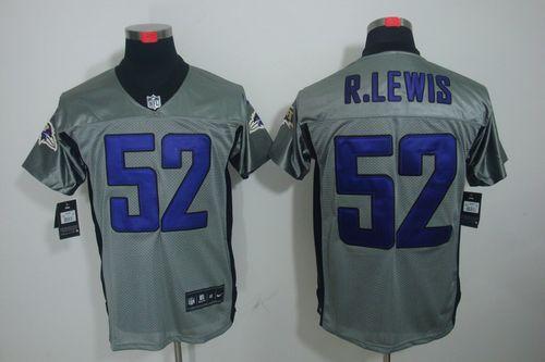 Nike Ravens #52 Ray Lewis Grey Shadow Men's Stitched NFL Elite Jersey Nike Ravens #52 Ray Lewis Grey Shadow Men's Stitched NFL Elite Jersey