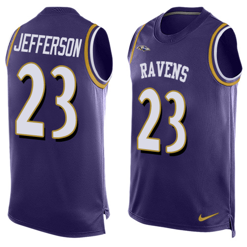 Nike Ravens #23 Tony Jefferson Purple Team Color Men's Stitched NFL Limited Tank Top Jersey Nike Ravens #23 Tony Jefferson Purple Team Color Men's Stitched NFL Limited Tank Top Jersey