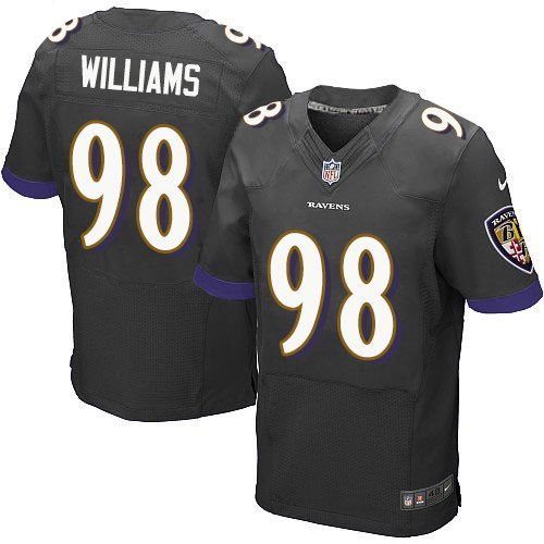 Nike Ravens #98 Brandon Williams Black Alternate Men's Stitched NFL New Elite Jersey Nike Ravens #98 Brandon Williams Black Alternate Men's Stitched NFL New Elite Jersey