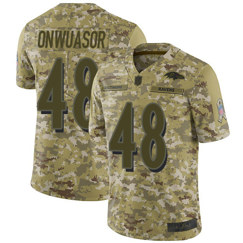 Nike Ravens #48 Patrick Onwuasor Camo Men's Stitched NFL Limited 2018 Salute To Service Jersey Nike Ravens #48 Patrick Onwuasor Camo Men's Stitched NFL Limited 2018 Salute To Service Jersey