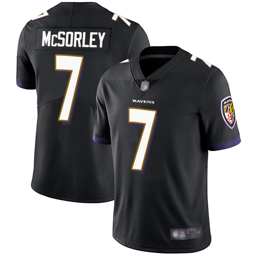Nike Ravens #7 Trace McSorley Black Alternate Men's Stitched NFL Vapor Untouchable Limited Jersey Nike Ravens #7 Trace McSorley Black Alternate Men's Stitched NFL Vapor Untouchable Limited Jersey