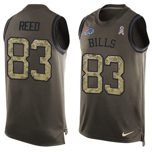 Nike Bills #83 Andre Reed Green Men's Stitched NFL Limited Salute To Service Tank Top Jersey Nike Bills #83 Andre Reed Green Men's Stitched NFL Limited Salute To Service Tank Top Jersey
