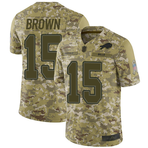Nike Bills #15 John Brown Camo Men's Stitched NFL Limited 2018 Salute To Service Jersey Nike Bills #15 John Brown Camo Men's Stitched NFL Limited 2018 Salute To Service Jersey