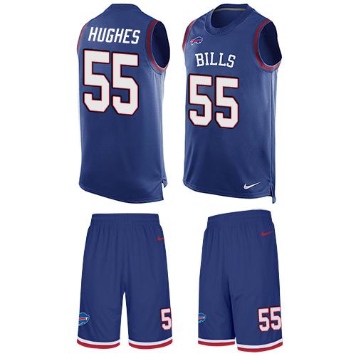 Nike Bills #55 Jerry Hughes Royal Blue Team Color Men's Stitched NFL Limited Tank Top Suit Jersey Nike Bills #55 Jerry Hughes Royal Blue Team Color Men's Stitched NFL Limited Tank Top Suit Jersey