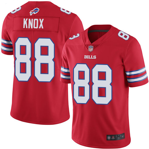 Nike Bills #88 Dawson Knox Red Men's Stitched NFL Limited Rush Jersey Nike Bills #88 Dawson Knox Red Men's Stitched NFL Limited Rush Jersey