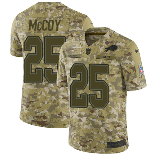 Nike Bills #25 LeSean McCoy Camo Men's Stitched NFL Limited 2018 Salute To Service Jersey Nike Bills #25 LeSean McCoy Camo Men's Stitched NFL Limited 2018 Salute To Service Jersey