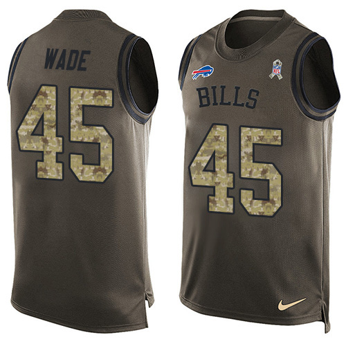 Nike Bills #45 Christian Wade Green Men's Stitched NFL Limited Salute To Service Tank Top Jersey Nike Bills #45 Christian Wade Green Men's Stitched NFL Limited Salute To Service Tank Top Jersey