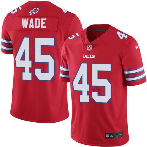 Nike Bills #45 Christian Wade Red Men's Stitched NFL Elite Rush Jersey Nike Bills #45 Christian Wade Red Men's Stitched NFL Elite Rush Jersey
