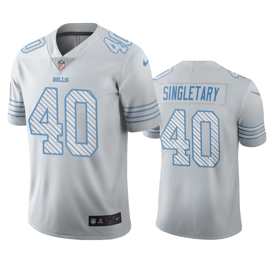Buffalo Bills #40 Devin Singletary White Vapor Limited City Edition NFL Jersey Buffalo Bills #40 Devin Singletary White Vapor Limited City Edition NFL Jersey
