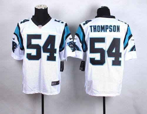 Nike Panthers #54 Shaq Thompson White Men's Stitched NFL Elite Jersey Nike Panthers #54 Shaq Thompson White Men's Stitched NFL Elite Jersey