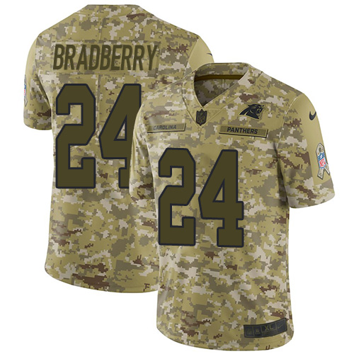 Nike Panthers #24 James Bradberry Camo Men's Stitched NFL Limited 2018 Salute To Service Jersey Nike Panthers #24 James Bradberry Camo Men's Stitched NFL Limited 2018 Salute To Service Jersey