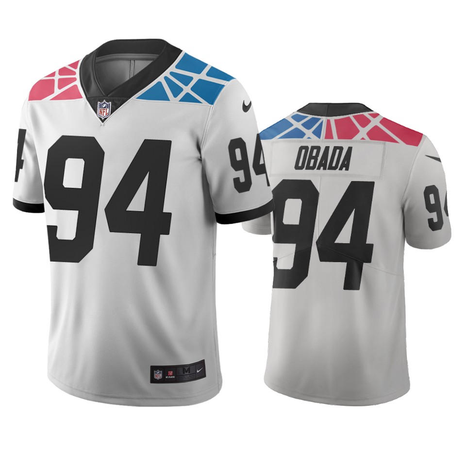 Carolina Panthers #94 Efe Obada White Vapor Limited City Edition NFL Jersey Carolina Panthers #94 Efe Obada White Vapor Limited City Edition NFL Jersey