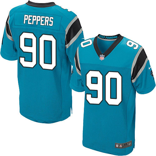 Nike Panthers #90 Julius Peppers Blue Alternate Men's Stitched NFL Elite Jersey Nike Panthers #90 Julius Peppers Blue Alternate Men's Stitched NFL Elite Jersey