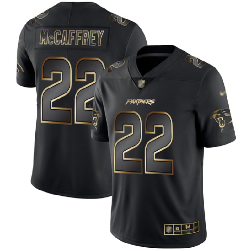Nike Panthers #22 Christian McCaffrey Black/Gold Men's Stitched NFL Vapor Untouchable Limited Jersey Nike Panthers #22 Christian McCaffrey Black/Gold Men's Stitched NFL Vapor Untouchable Limited Jersey