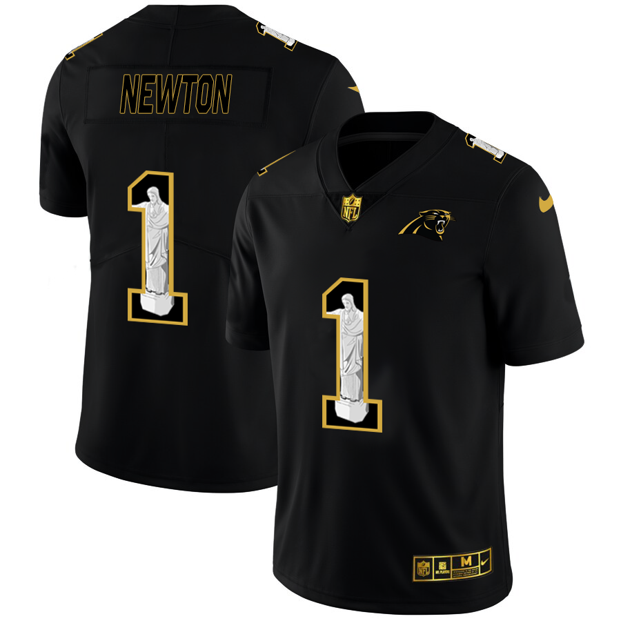 Carolina Panthers #1 Cam Newton Men's Nike Carbon Black Vapor Cristo Redentor Limited NFL Jersey Carolina Panthers #1 Cam Newton Men's Nike Carbon Black Vapor Cristo Redentor Limited NFL Jersey