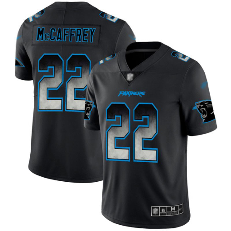 Nike Panthers #22 Christian McCaffrey Black Men's Stitched NFL Vapor Untouchable Limited Smoke Fashion Jersey Nike Panthers #22 Christian McCaffrey Black Men's Stitched NFL Vapor Untouchable Limited Smoke Fashion Jersey