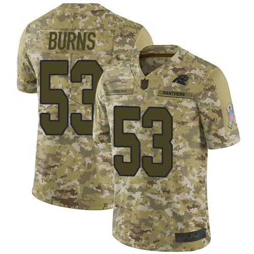 Nike Panthers #53 Brian Burns Camo Men's Stitched NFL Limited 2018 Salute To Service Jersey Nike Panthers #53 Brian Burns Camo Men's Stitched NFL Limited 2018 Salute To Service Jersey