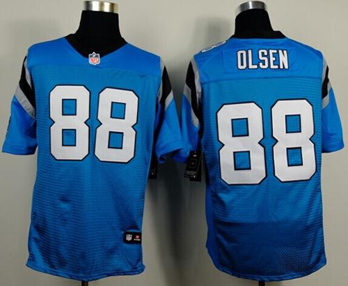 Nike Panthers #88 Greg Olsen Blue Alternate Men's Stitched NFL Elite Jersey Nike Panthers #88 Greg Olsen Blue Alternate Men's Stitched NFL Elite Jersey
