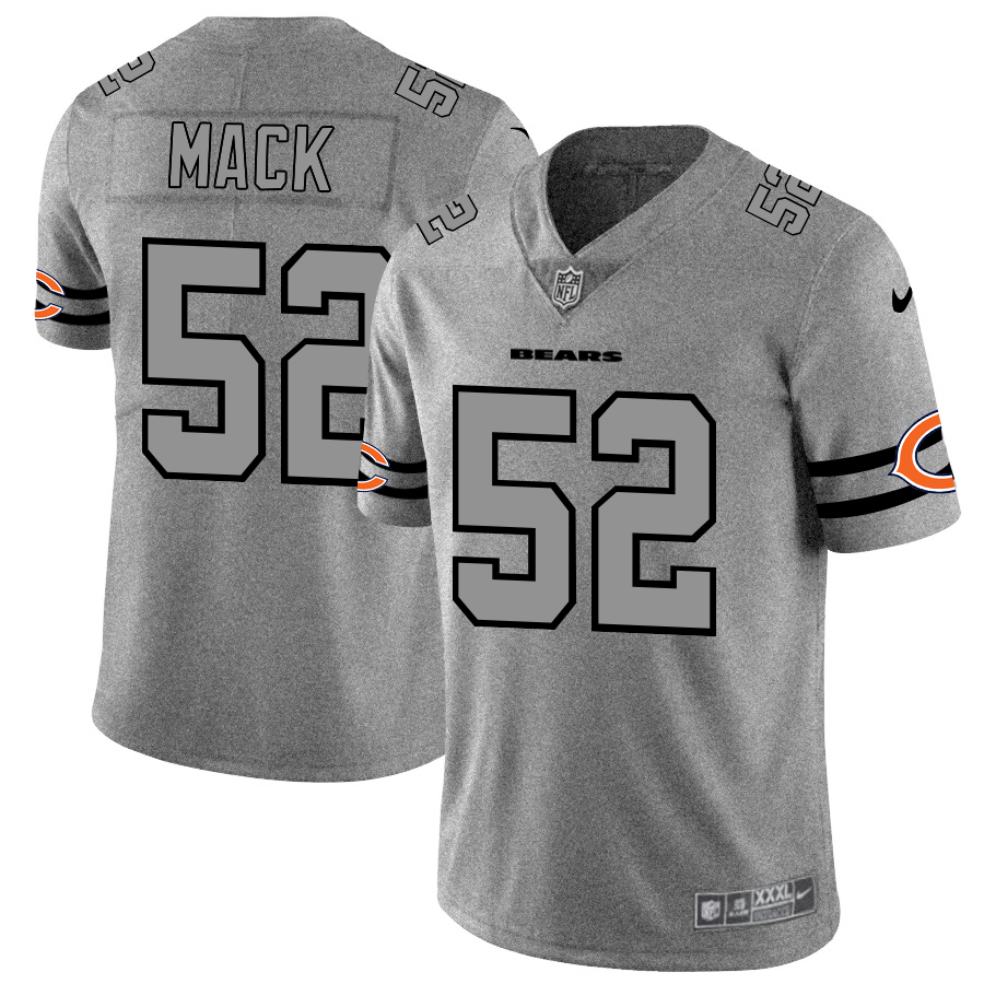 Chicago Bears #52 Khalil Mack Men's Nike Gray Gridiron II Vapor Untouchable Limited NFL Jersey Chicago Bears #52 Khalil Mack Men's Nike Gray Gridiron II Vapor Untouchable Limited NFL Jersey