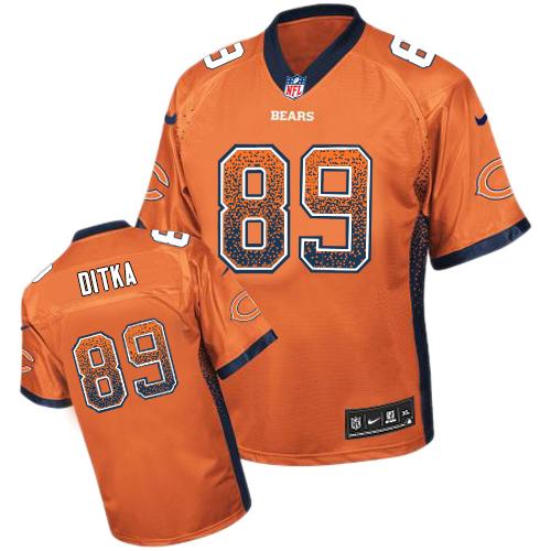 Nike Bears #89 Mike Ditka Orange Alternate Men's Stitched NFL Elite Drift Fashion Jersey Nike Bears #89 Mike Ditka Orange Alternate Men's Stitched NFL Elite Drift Fashion Jersey