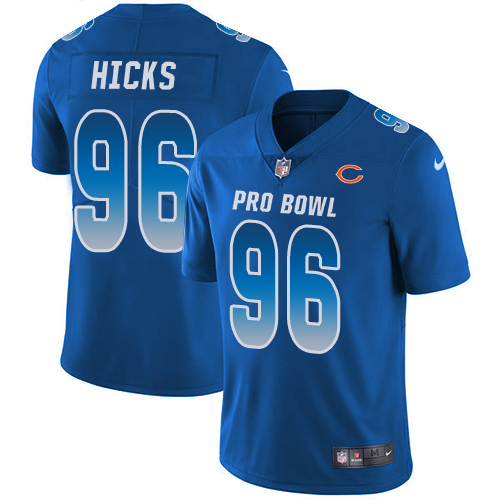 Nike Bears #96 Akiem Hicks Royal Men's Stitched NFL Limited NFC 2019 Pro Bowl Jersey Nike Bears #96 Akiem Hicks Royal Men's Stitched NFL Limited NFC 2019 Pro Bowl Jersey