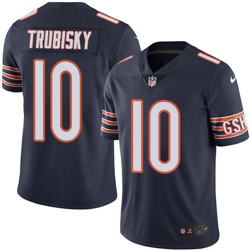 Nike Bears #10 Mitchell Trubisky Navy Blue Team Color Men's Stitched NFL Vapor Untouchable Limited Jersey Nike Bears #10 Mitchell Trubisky Navy Blue Team Color Men's Stitched NFL Vapor Untouchable Limited Jersey