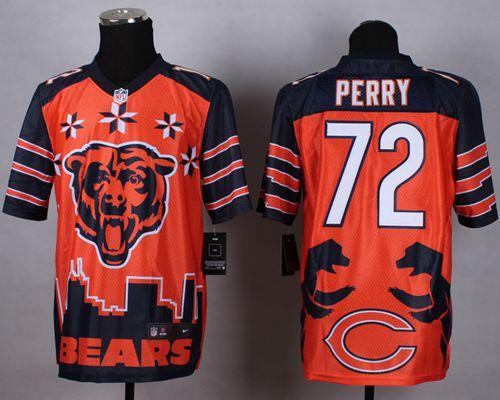 Nike Bears #72 William Perry Orange Men's Stitched NFL Elite Noble Fashion Jersey Nike Bears #72 William Perry Orange Men's Stitched NFL Elite Noble Fashion Jersey