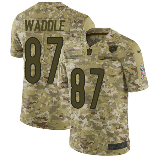 Nike Bears #87 Tom Waddle Camo Men's Stitched NFL Limited 2018 Salute To Service Jersey Nike Bears #87 Tom Waddle Camo Men's Stitched NFL Limited 2018 Salute To Service Jersey